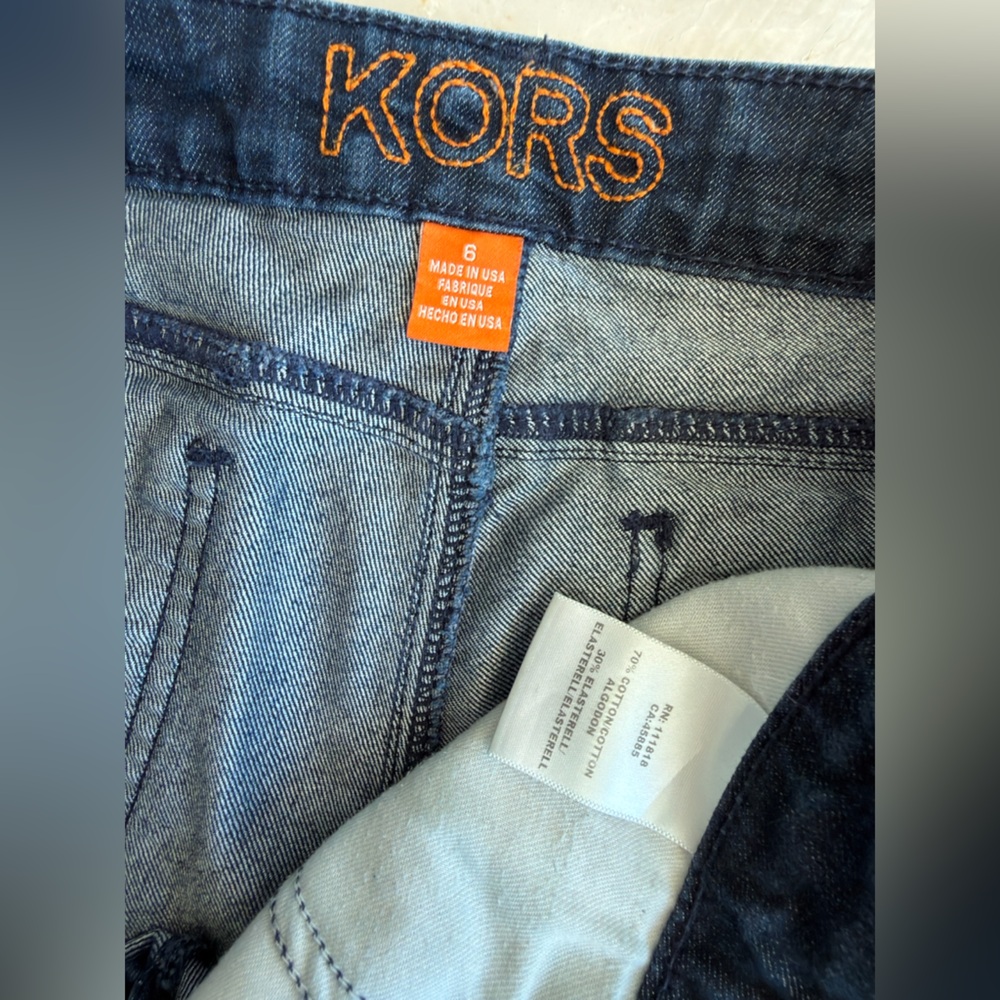 KORS MICHAEL KORS Classic Blue Flared Women's Jeans, Size 6 ( S) - Picture 16 of 16